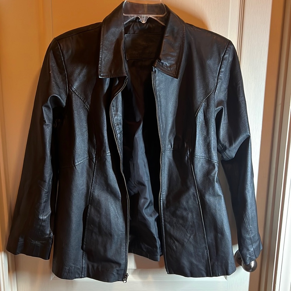 This is a vintage Jacqueline Ferrar 100% Leather Jacket